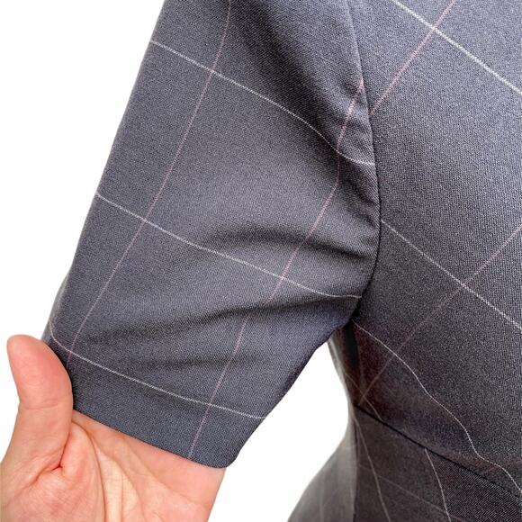 Banana Republic Windowpane Ruffle Shoulder Dress - Picture 8 of 12